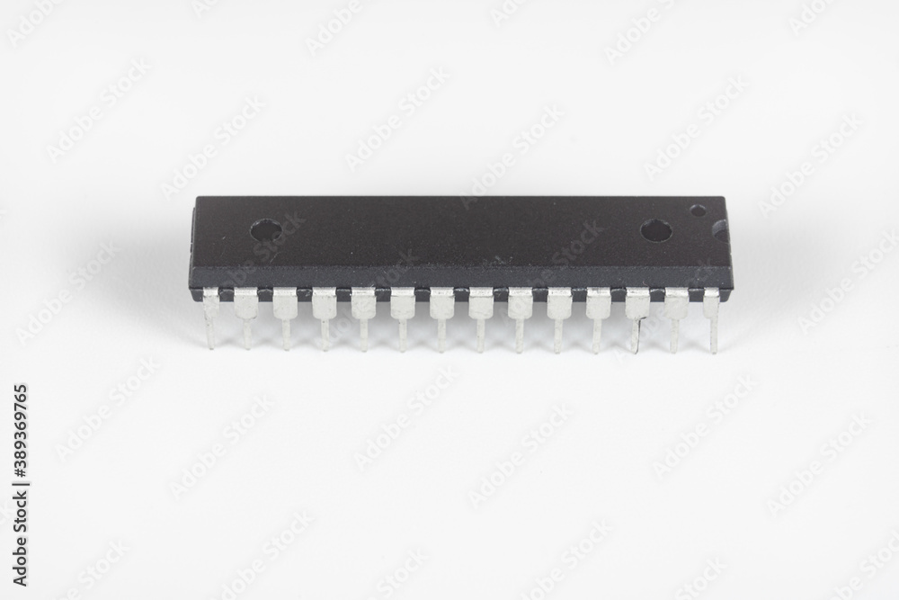 Microcontroller isolated on white background. Microcontroller isolated on white background.