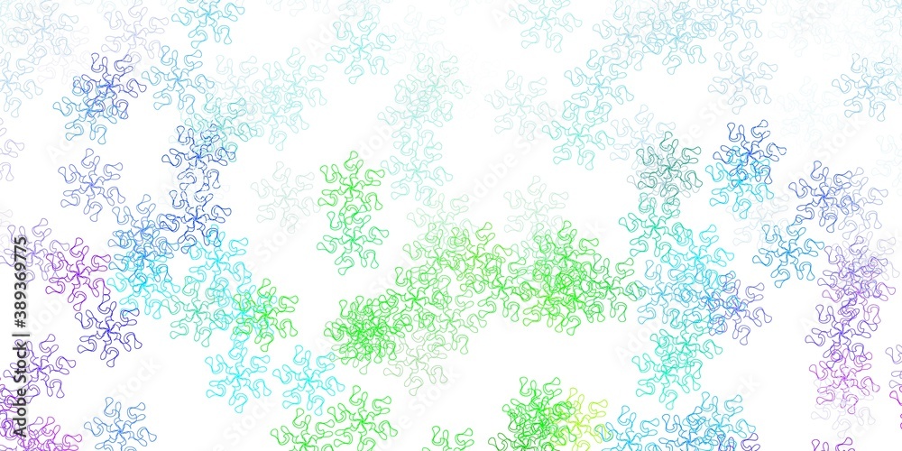 Light multicolor vector natural backdrop with flowers.