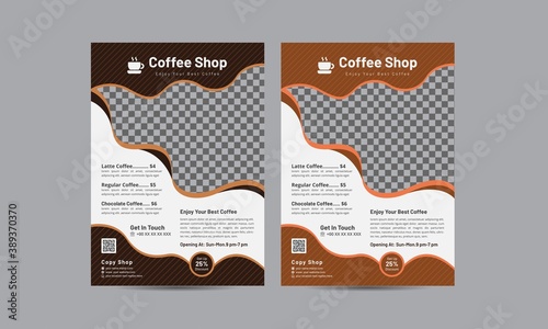  Vector Coffee House Flyer, & Poster Template