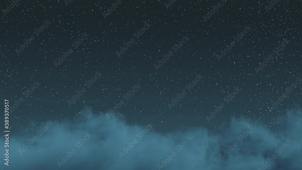 animation of starry sky with flying shooting stars and covered by bright clouds animation of starry sky with flying shooting stars and covered by bright clouds
