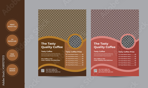  Vector Coffee House Flyer, & Poster Template