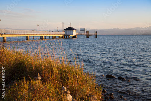 Anlegesteg in Immenstaad am Bodensee im Herbst photo