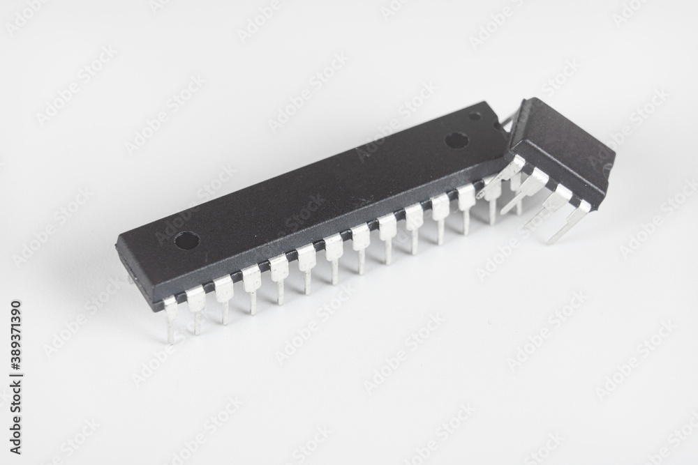 Microcontroller isolated on white background. Microcontroller isolated on white background.