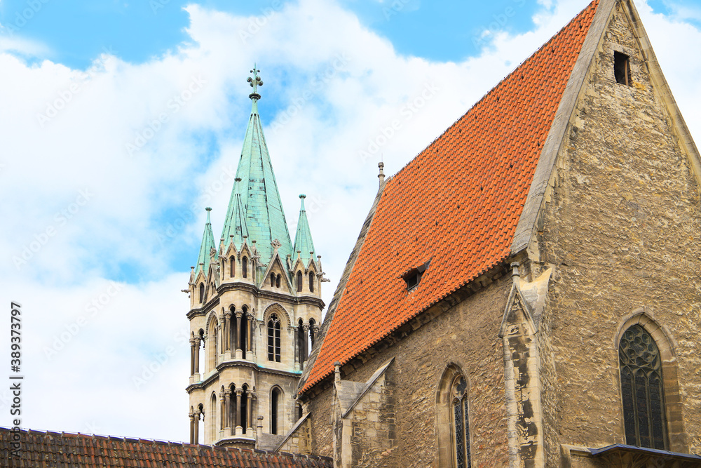 View to the Naumburg cathedral, Saxony-Anhalt, Germany