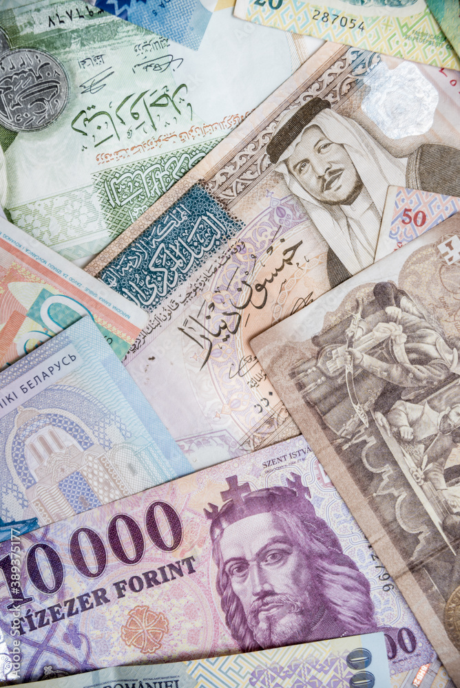 Paper money background of the different countries Paper money background of the different countries