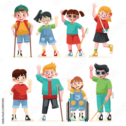 Disability Kids Characters Collection