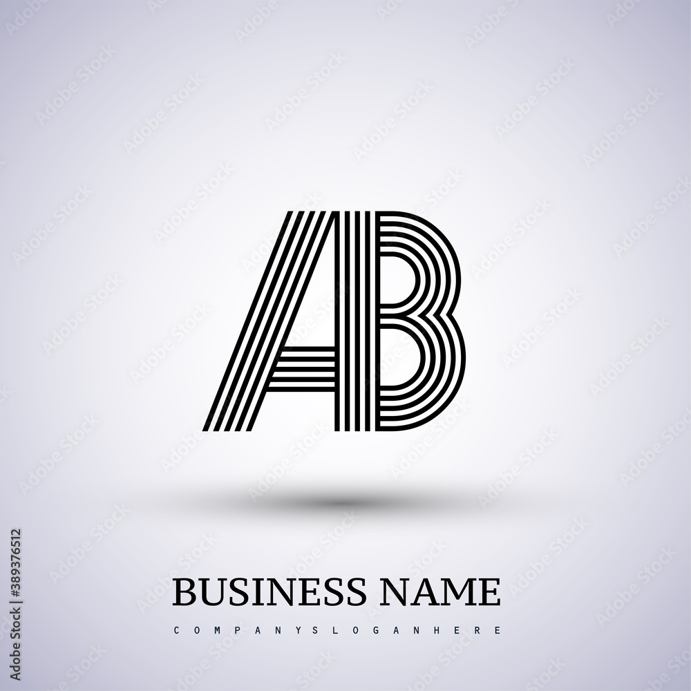 Letter AB linked logo design. Elegant symbol for your business or company identity. Letter AB linked logo design. Elegant symbol for your business or company identity.