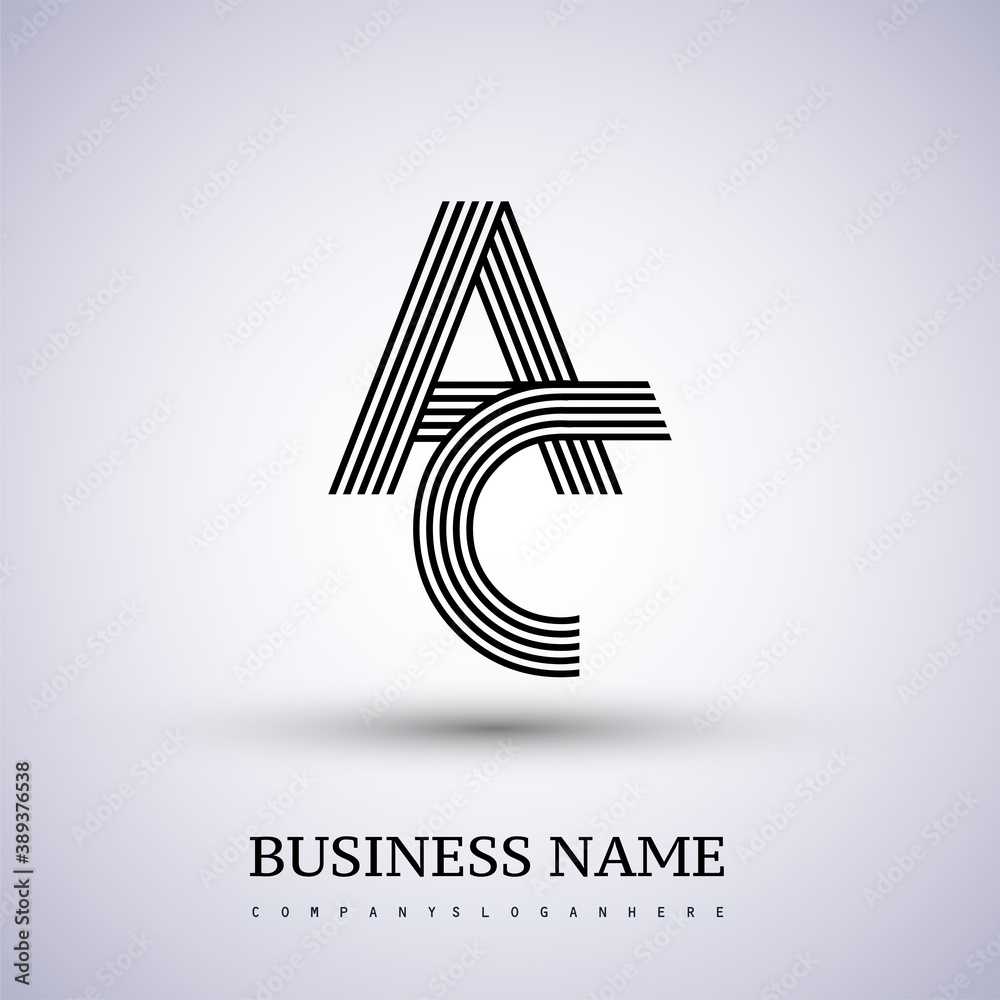 Letter AC linked logo design. Elegant symbol for your business or company identity.
