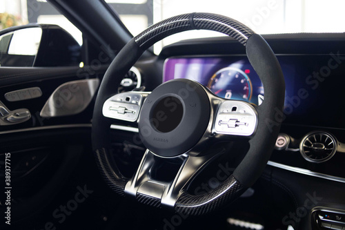 Sports car steering wheel © Denis Sh