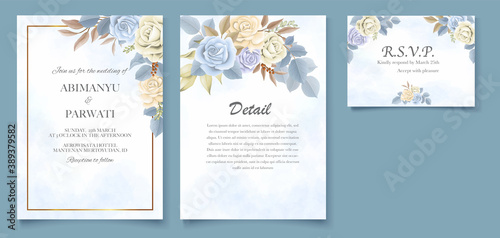 Wallpaper Mural Elegant beautiful floral and wedding card Torontodigital.ca