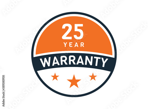 25 year warranty, 25 years warranty badge
