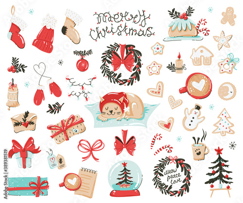 Big set of Christmas items.
