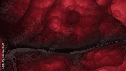 Red Organic  mutant muscle tissue