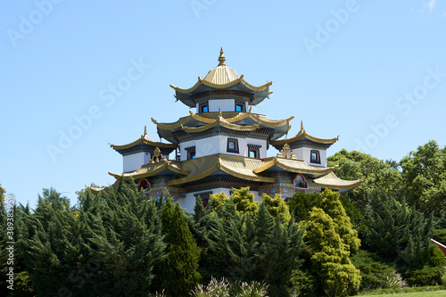 Famous Chagdud Gonpa Buddhist Temple in Brazil, in Tres Coroas, Rio Grande do Sul photo