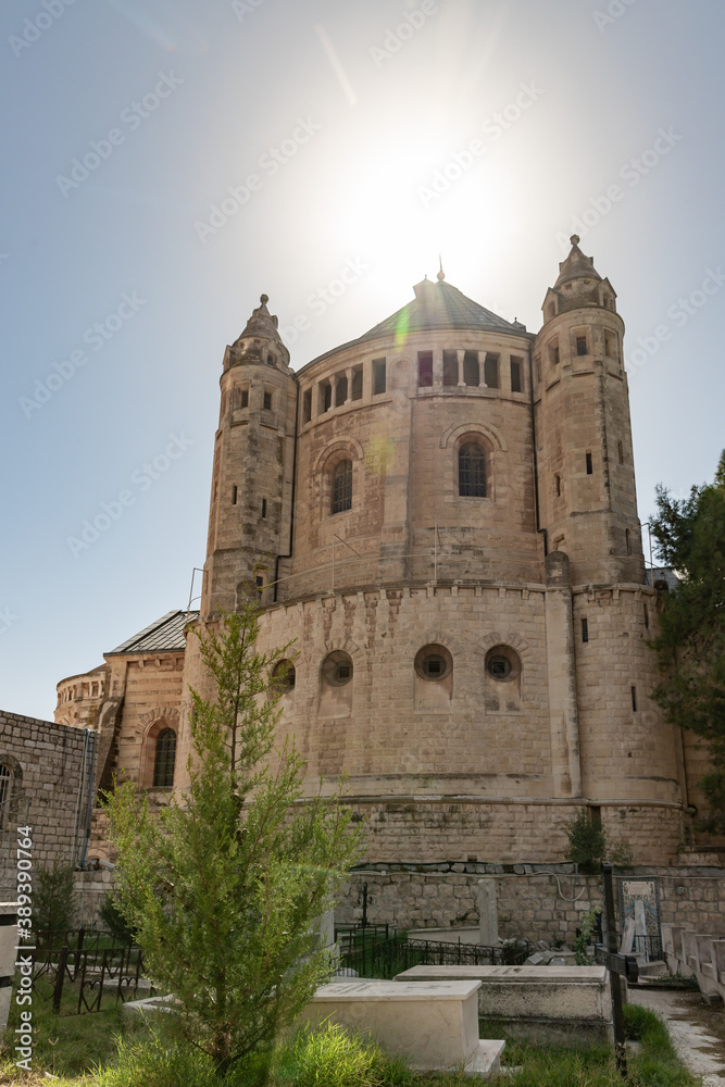 The famous Dormition  Abbey - Christian complex built atop the ruins of a Byzantine church on the site of the Virgin Marys death the old city of Jerusalem, Israel