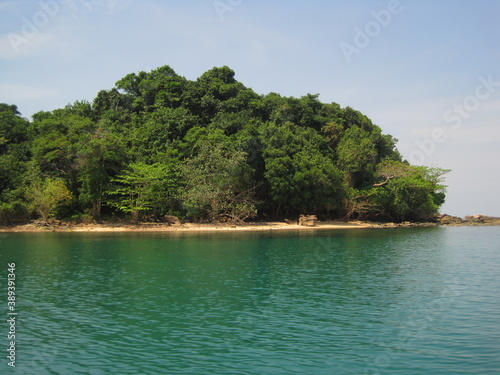 The stunning beaches  islands and turquoise ocean outside of Sihanoukville  Kampong Som  in Cambodia  Asia