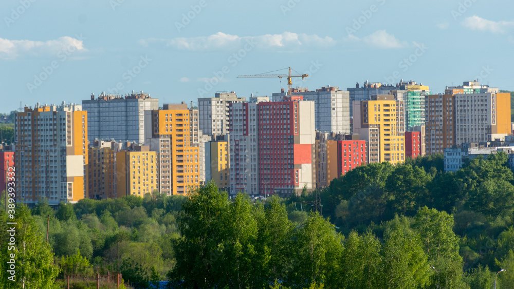 The view of the district of new Kuznechikha in Nizhny Novgorod The view of the district of new Kuznechikha in Nizhny Novgorod
