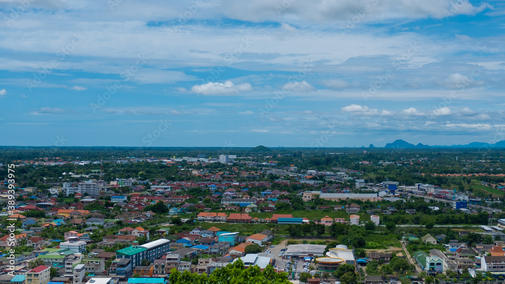 View taken from the mountain A view in Phetchaburi Province, Thailand