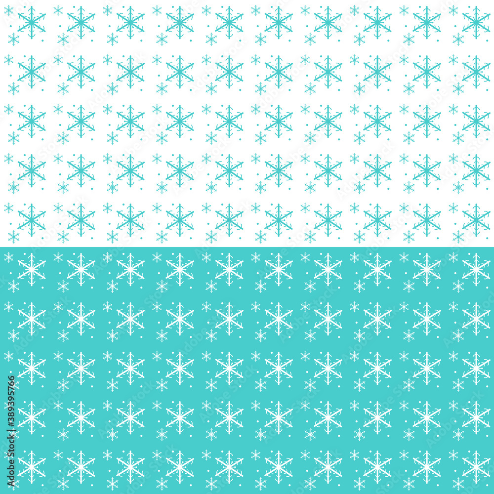 Winter snowflakes pattern modern flat design