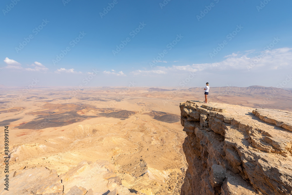 Makhtesh Ramon, Israel - view of the Mitspe Ramon crator in the negev desert, Israel.