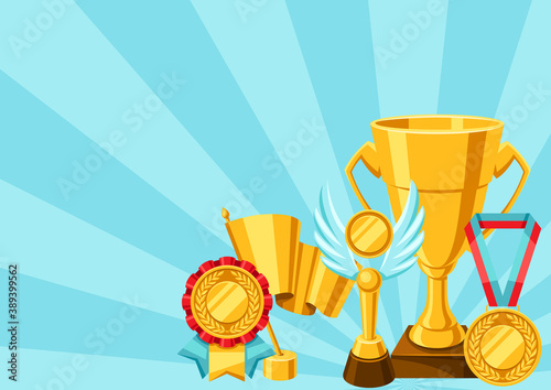 Awards and trophy illustration.