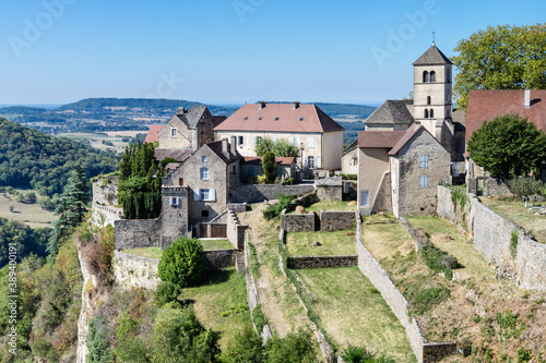 The historic village of Chateau Chalon, castle from Jura photo