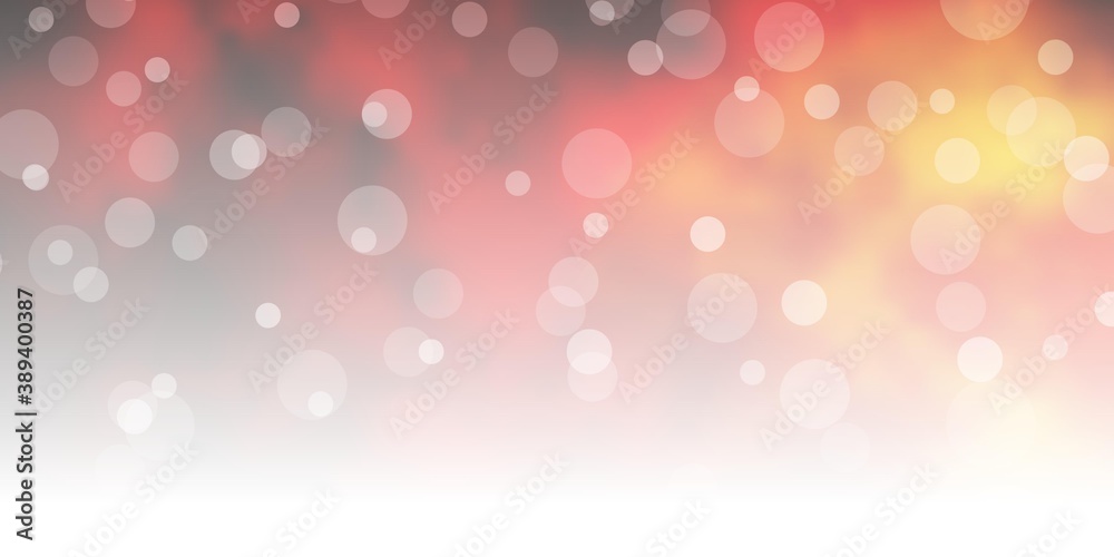 Light Red, Yellow vector background with circles. Light Red, Yellow vector background with circles.
