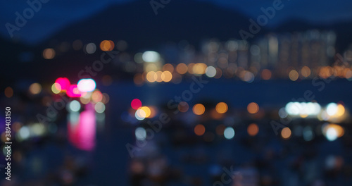 Blur of city night view