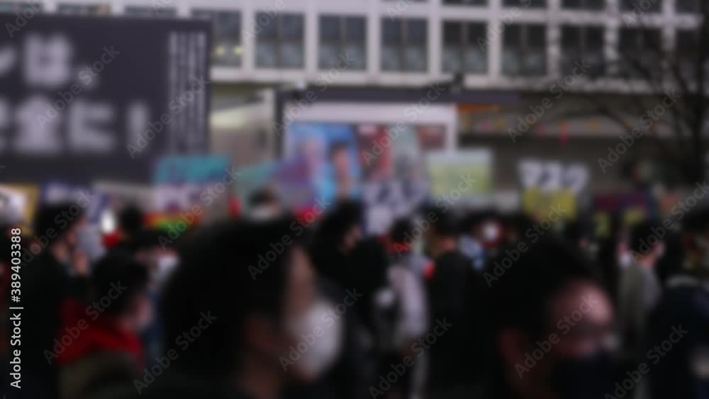 ２０２０年-渋谷ハロウィンハチ公周辺4。コロナ禍の影響。