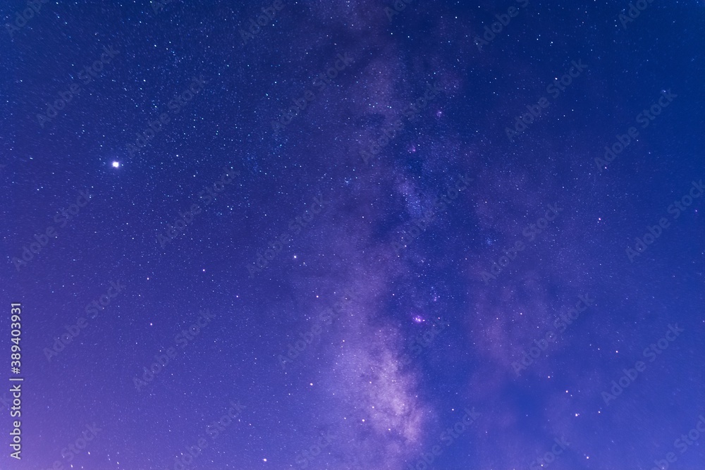 Naklejka premium Milky way night sky