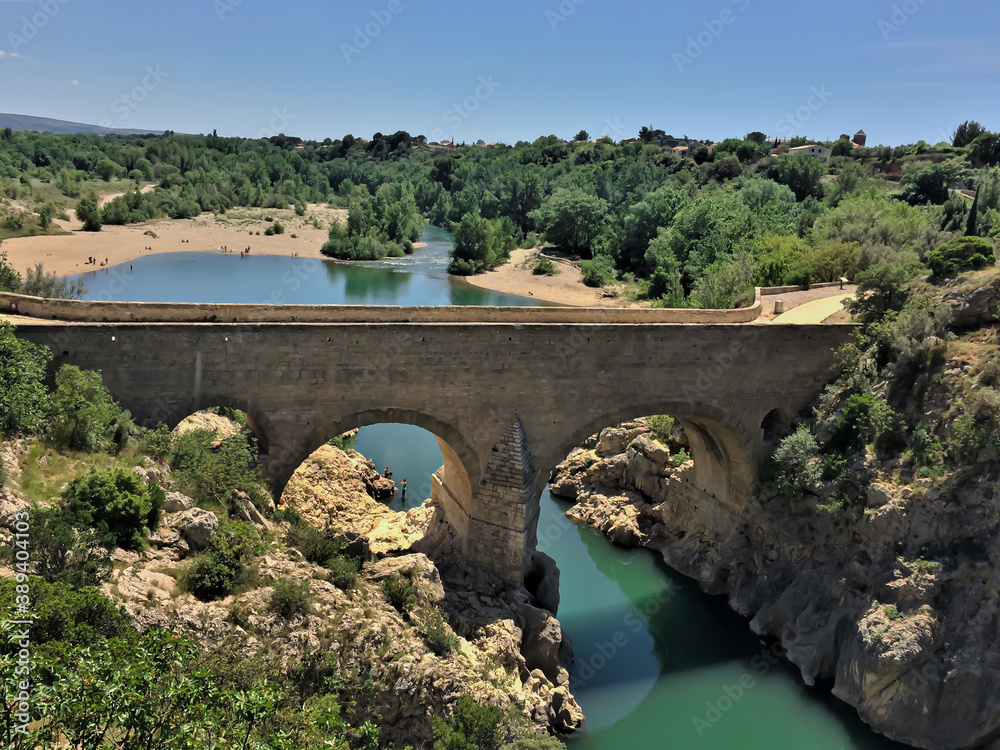 Devil's bridge - Pont du diable Herault valley, Southern France