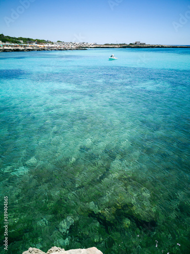 The cristal clear turquoise water of the rocky coast of Favignana  one of the islands of the Egadi archipelago in Sicily