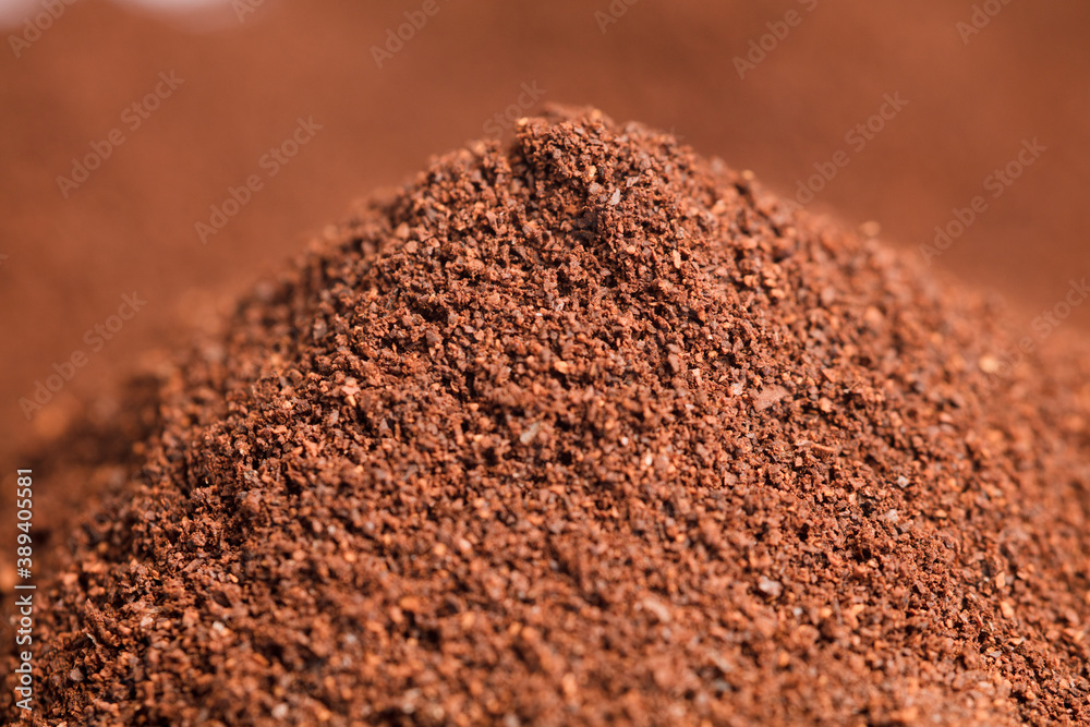 macro of coffee with brown background macro of coffee with brown background