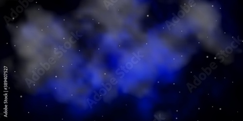 Fototapeta Naklejka Na Ścianę i Meble -  Dark BLUE vector texture with beautiful stars.