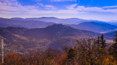 View of the Black Forest from the Fremers Mountain near Baden Baden_Baden Wuerttemberg  Germany