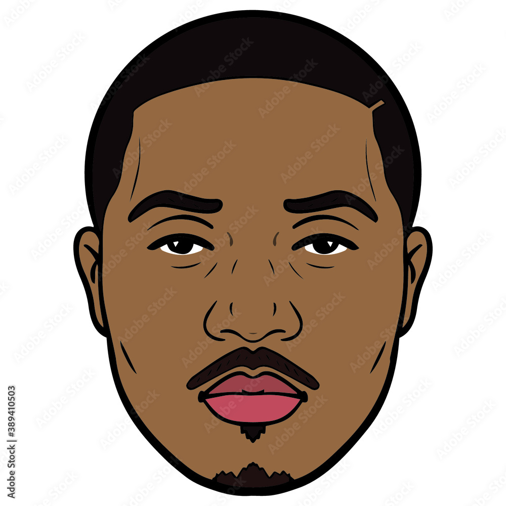 african american men head. avatar, beard, cool. african american men head. avatar, beard, cool.