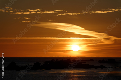 coucher de soleil en Bretagne