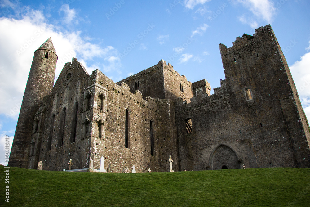 ROCK OF CASHEL, COUNTY TIPPERARY, IRELAND - SEPTEMBER 12, 2018: Rock of Cashel, also known as Cashel of the Kings and St. Patrick's Rock.