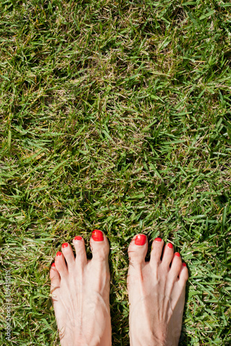 feet in the grass