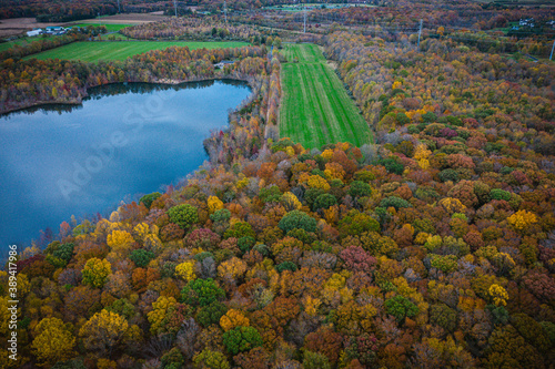 Aerial of Autumn Plainsboro New Jersey