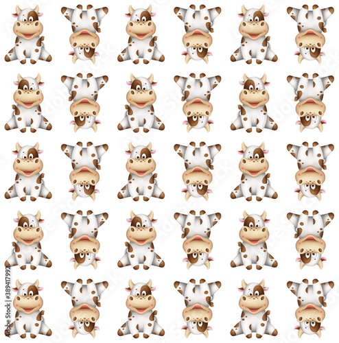pattern with the symbol of the year 2021 bull according to the eastern calendar