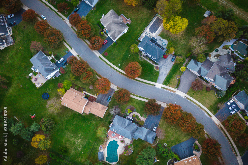 Aerial Drone of Homes in New Jersey 