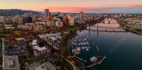 Sunset in Downtown Portland Oregon