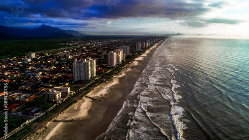 Aerial view of Solemar Brazil beach