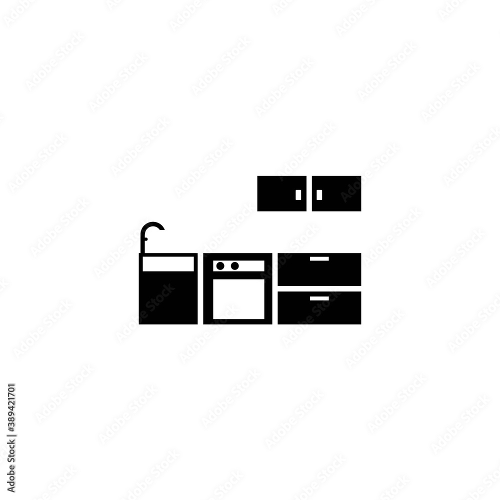 Kitchen set icon logo, vector design Kitchen set icon logo, vector design