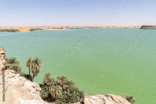 The Ounianga Lakes in northern Chad, Central Africa, are relics of a much larger Saharan lake which existed less than 10,000 years ago. photo