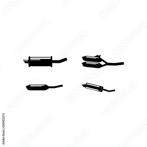 Exhaust muffler icon logo, vector design