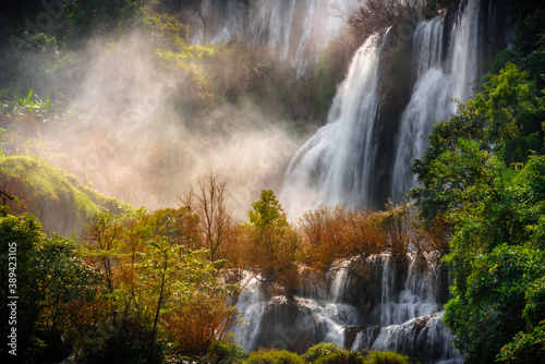 Thi Lo Su waterfall the largest waterfall in Thailand.