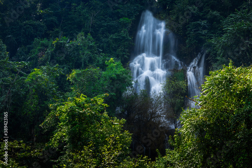 Thi Lo Su waterfall the largest waterfall in Thailand.