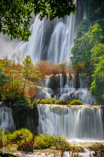 Fototapeta Naklejka Na Ścianę i Meble -  Thi Lo Su waterfall the largest waterfall in Thailand.